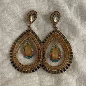 Elegant Multicolor Teardrop Earrings